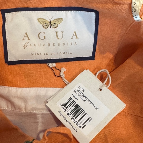 Agua by Agua Bendita Lima Floral Linen Maxi Dress Size S NWT – Lux Resort - Picture 12 of 14